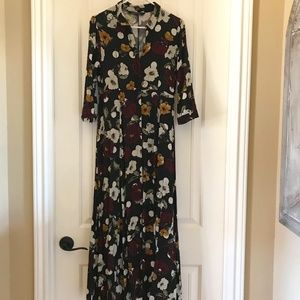 Zara floral maxi dress